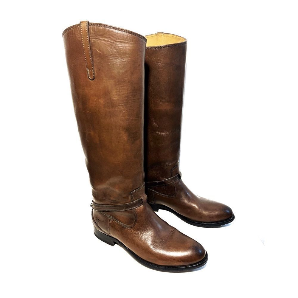 EUC Frye Brown  Lindsay Plate Riding Boots (Size 6) - Picture 3 of 13